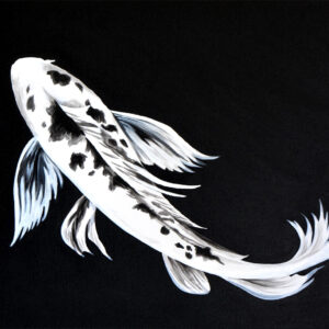 Solo White Koi Painting