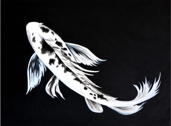 Solo White Koi Painting