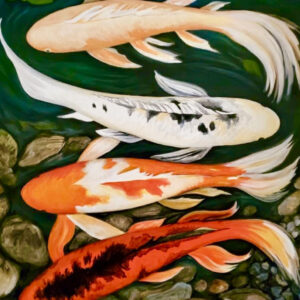 Four Koi Acrylic Painting in Victoria