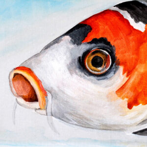 Koi Fish Face Acrylic Painting