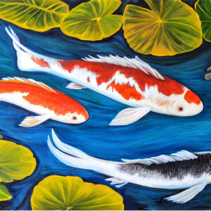 3 Koi Fish Painting