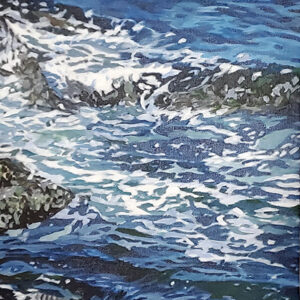 "Windy Morning Waves" Painting for sale in Victoria